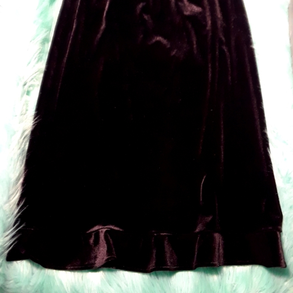 Vintage Black Velvet LBG Goth Skirt